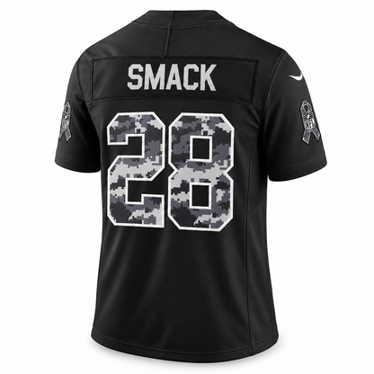 Men's Trey Smack Green Bay Packers 2026 Salute to Service Stitched Limited Jersey - Black