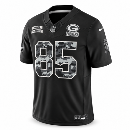 Men's Tucker Kraft Green Bay Packers 2026 Salute to Service Stitched Limited Jersey - Black