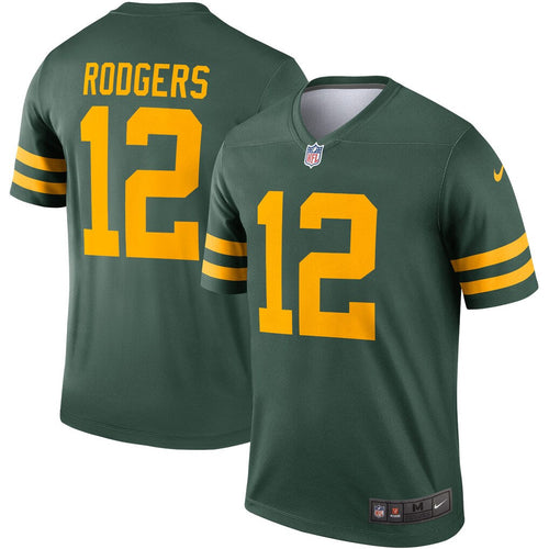 Men's Green Bay Packers Aaron Rodgers Green Alternate Legend Player Performance Top