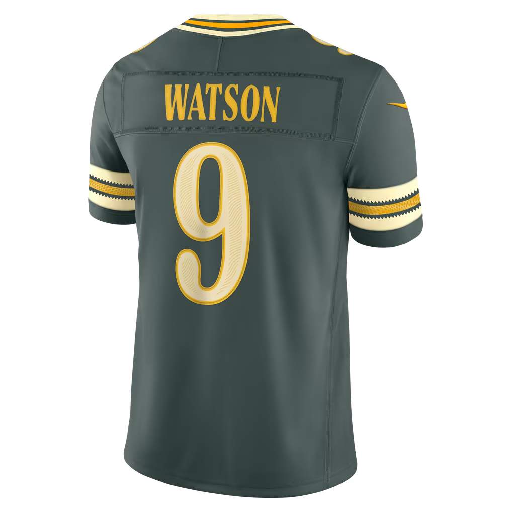Men's Christian Watson Green Bay Packers 2026 Rivalries Collection Stitched Limited Jersey - Green