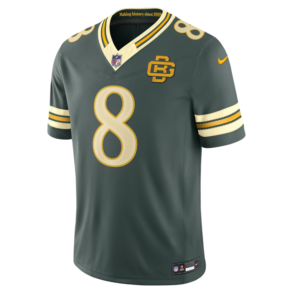 Men's Josh Jacobs Green Bay Packers 2026 Rivalries Collection Stitched Limited Jersey - Green
