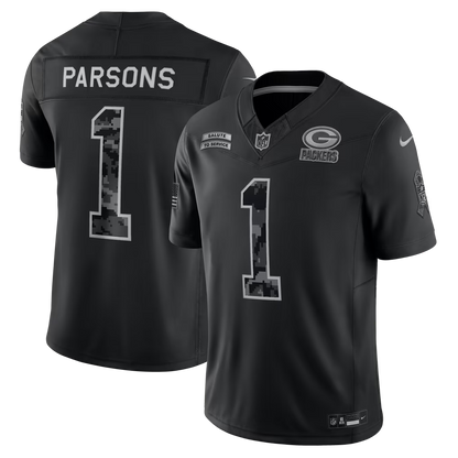 Men's Green Bay Packers 2026 Salute to Service Stitched Limited Jersey - Black
