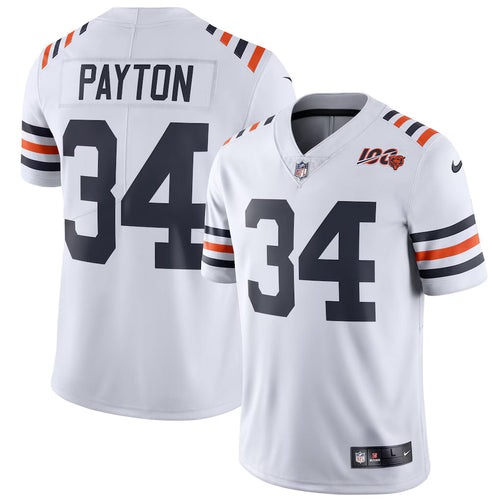 Men's Chicago Bears Walter Payton White 2019 100th Season Alternate Classic Retired Player Limited Jersey